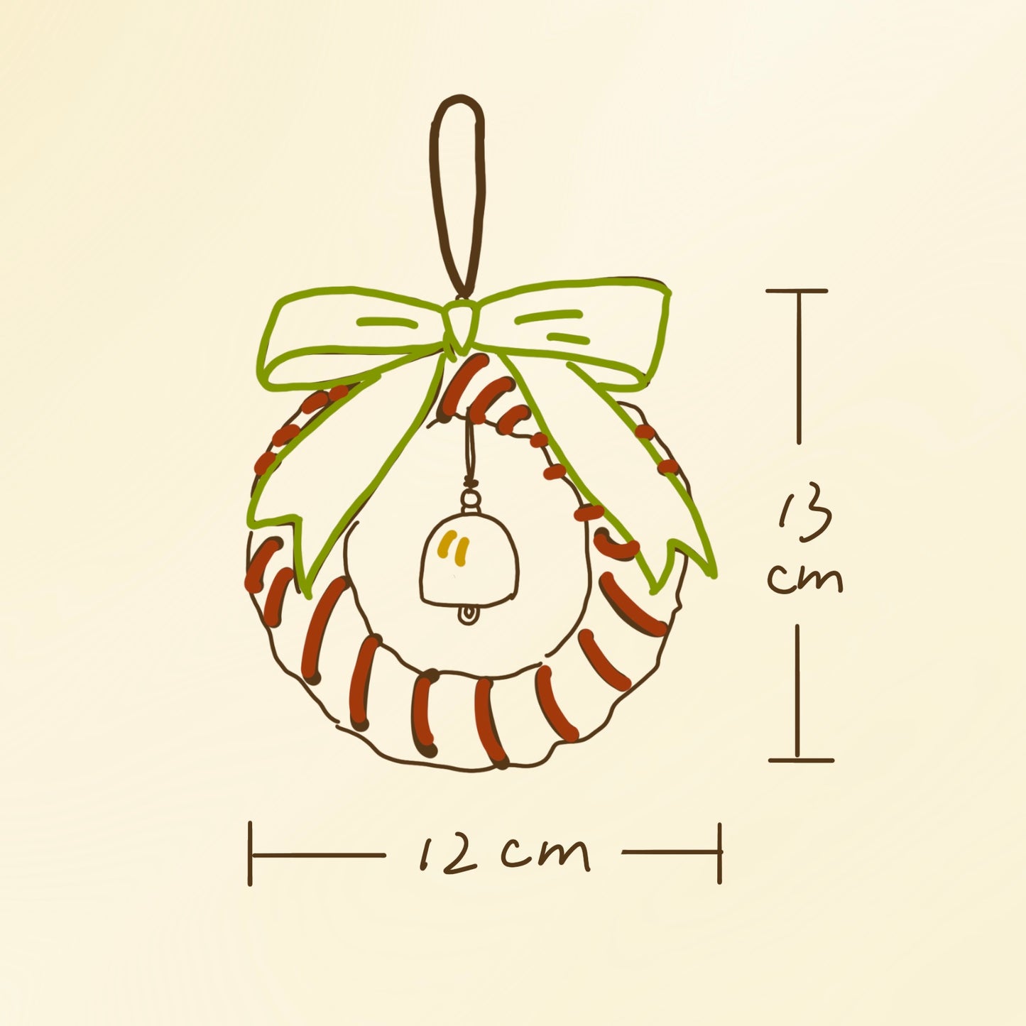 Christmas wreath size