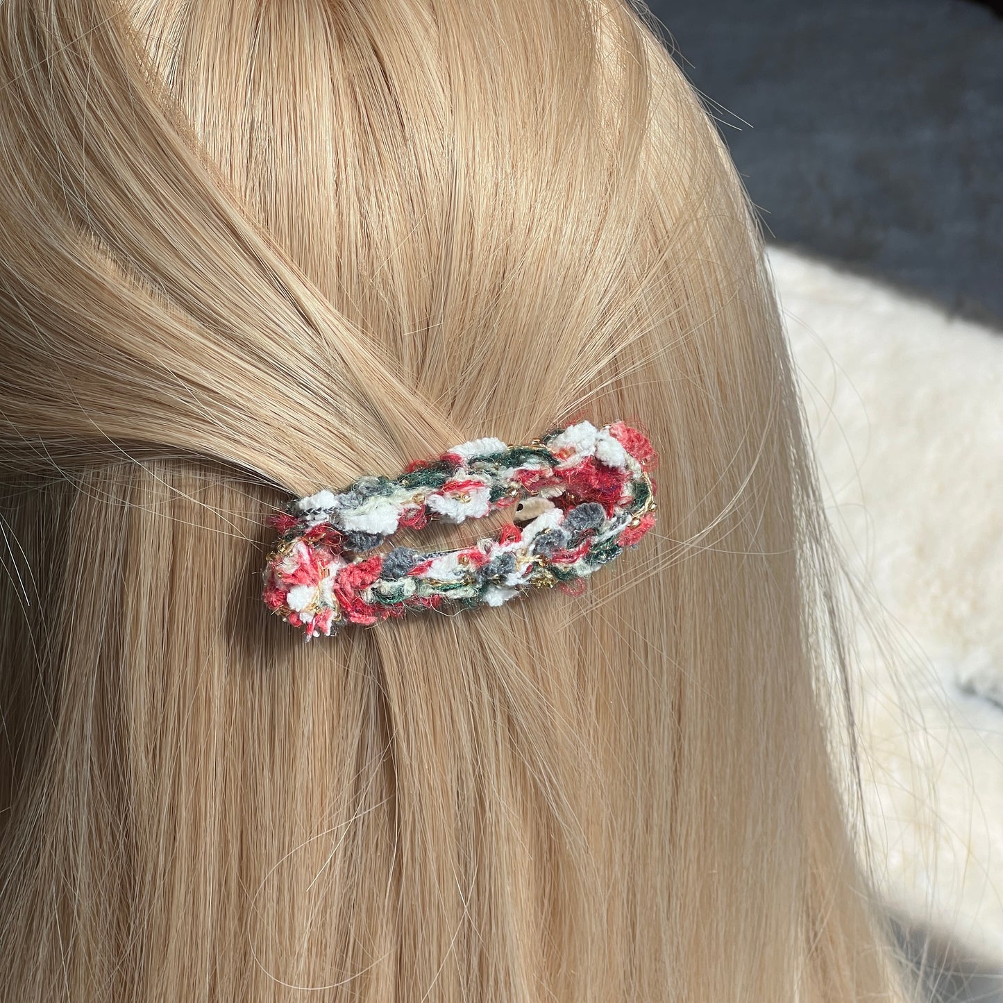 crochet barrette christmas2