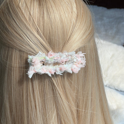 crochet barrette spring