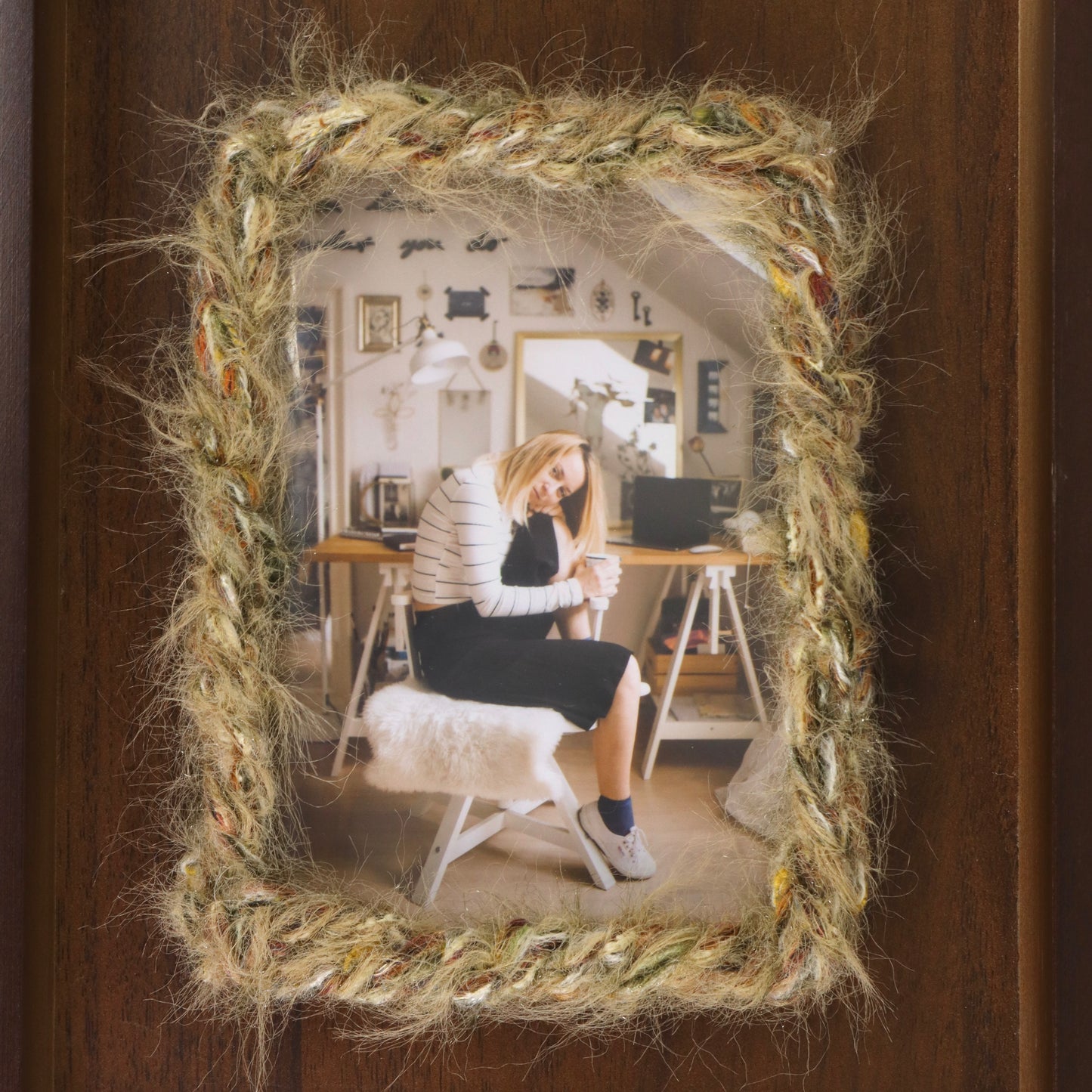 crochet frame autumn